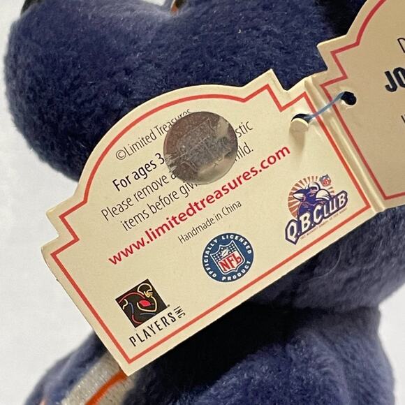 Limited Treasures Pro Bears Denver Broncos John Elway #7 Stuffed Bear NWT - Picture 7 of 11